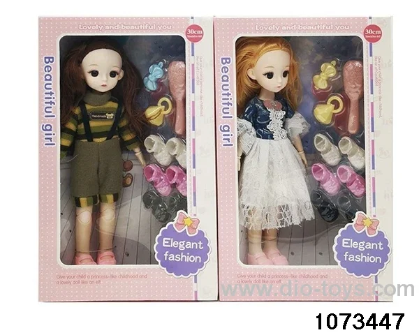 14 inch 12 jointed doll in window box
