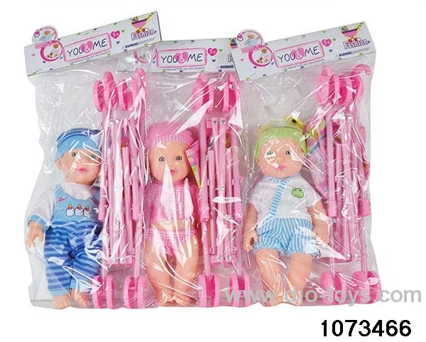 12 inch doll in PP bag with header