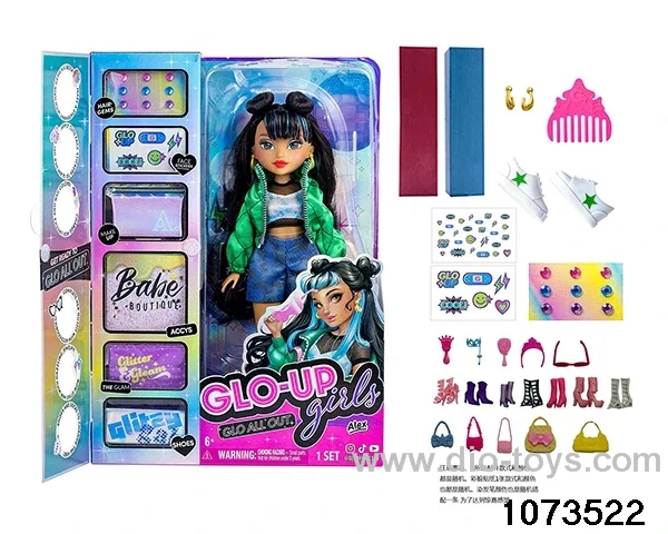 10 inch 12 jointed doll set in window box