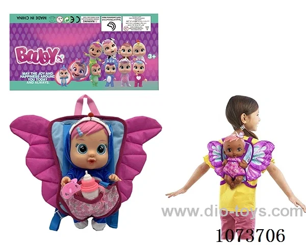 14inch doll with butterfly backpack
