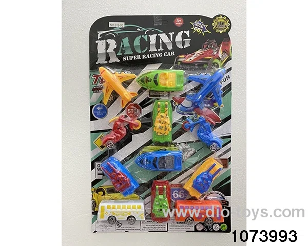 Sliding toy car set in Blister card