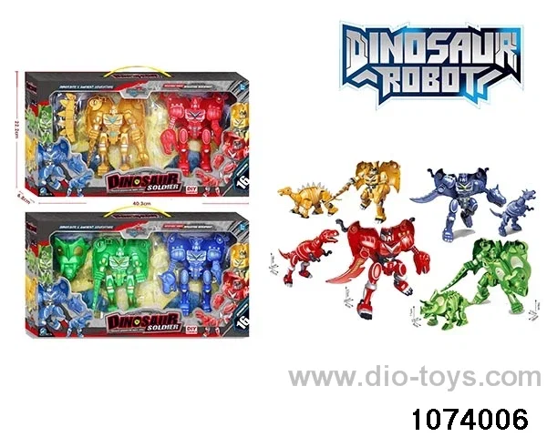 Disassemble Transformer Dinosaur in window box