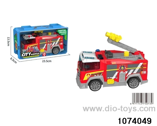 Friction fire engine with light/sound