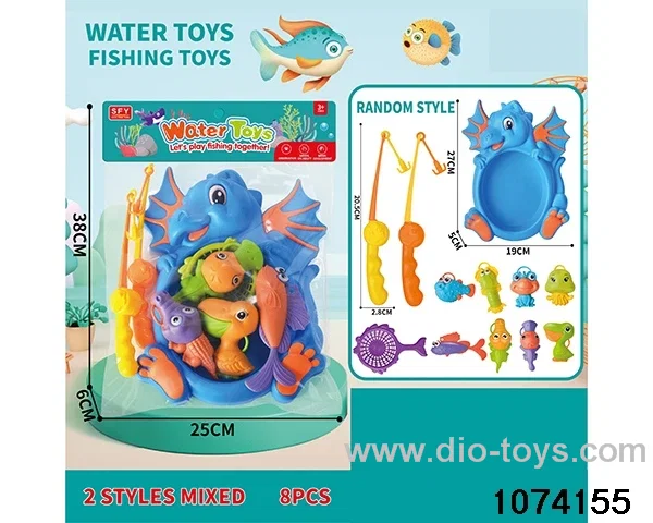 Ocean Fishing + Dinosaur Bathtub (8PCS) in PP bag with header