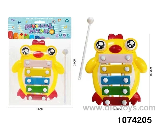 5-tone percussion with 1 hammer in poly bag header