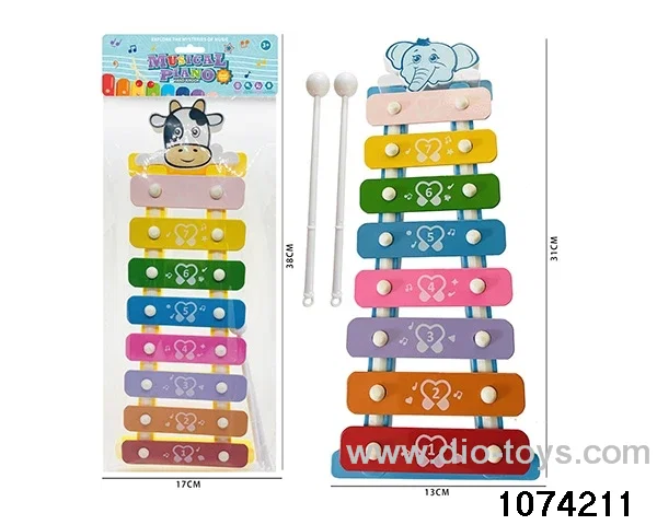 8-tone percussion with 2 hammer in poly bag header
