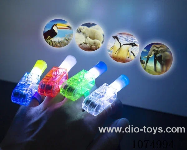 Luminous finger light with projection