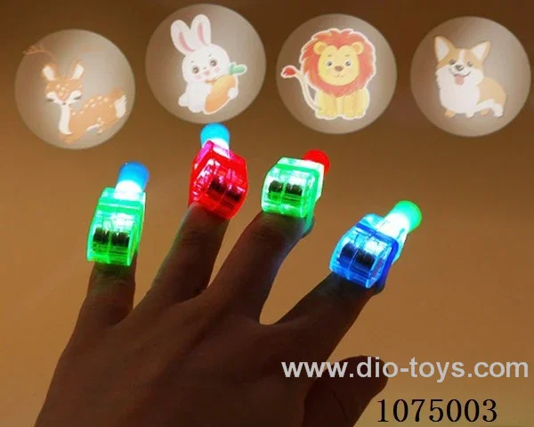 Luminous finger light with projection