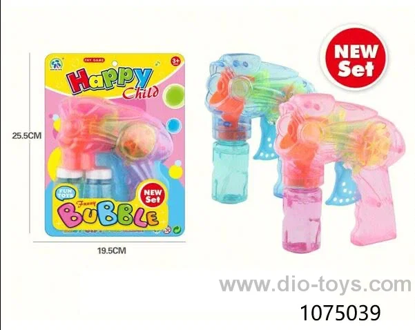 friction bubble gun with light