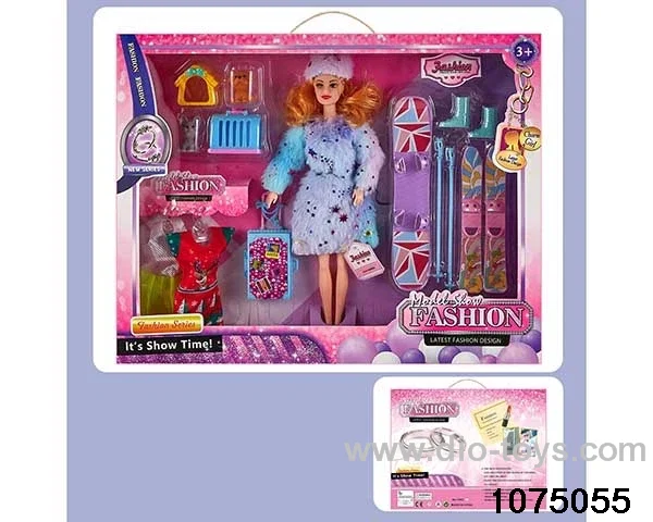 11.5 inch 9 jointed doll set in window box