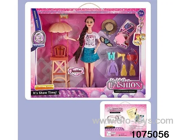 11.5 inch 9 jointed doll set in window box