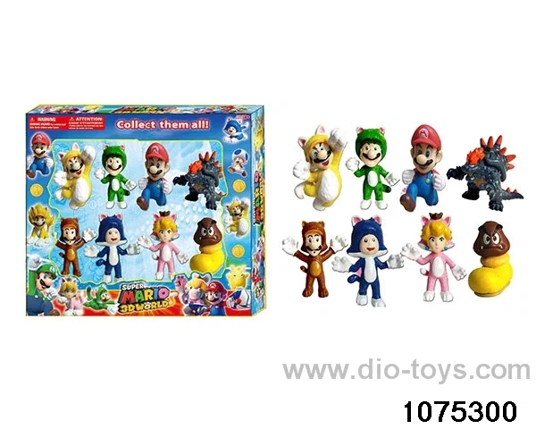 2.5 inch Super Mario Figurine Set in window box