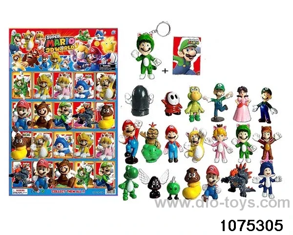 2.5 inch Super Mario Figurine Set in Hangtag