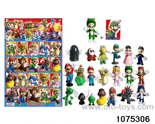2.5 inch Super Mario Figurine Set in Hangtag