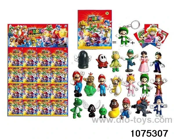 2.5 inch Super Mario Figurine Set in Hangtag
