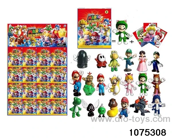 2.5 inch Super Mario Figurine Set in Hangtag