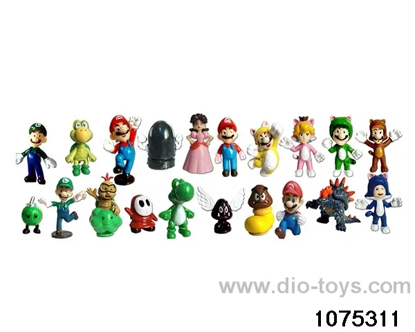 2.5 inch Super Mario Figurine Set in opp bag