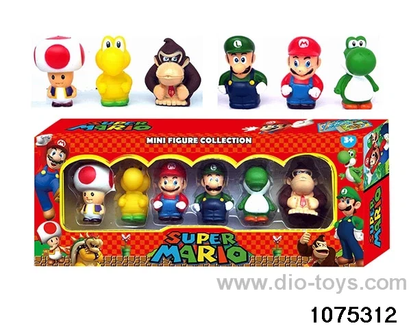 2-3 inch Super Mario Figurine Set in window box