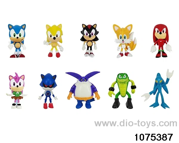 3 inch Sonic Figurine Set in opp bag