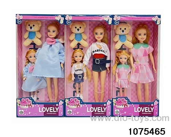 9 inch + 5 inch Doll Set in window box