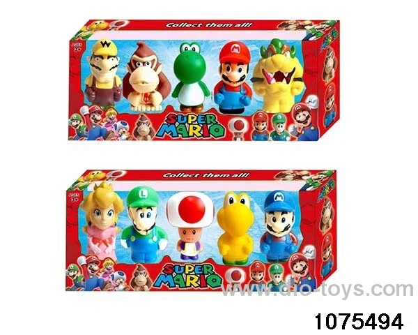 3 inch Super Mario Figurine Set in window box