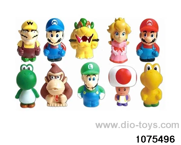 3 inch Super Mario Figurine Set in opp bag