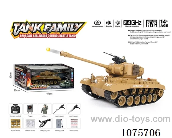 1:18 2.4G 20ch rc tank with water bullet