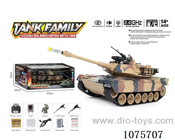 1:18 2.4G 20ch rc tank with water bullet