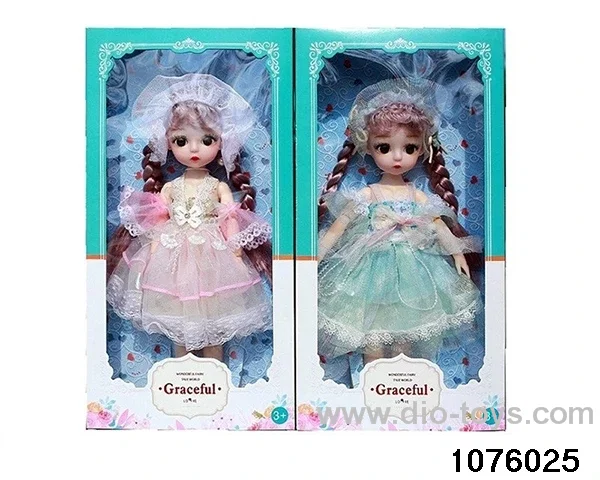14 inch 12 jointed doll set in window box