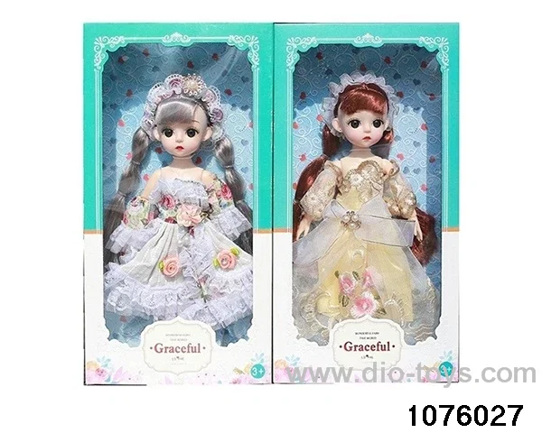 14 inch 12 jointed doll set in window box