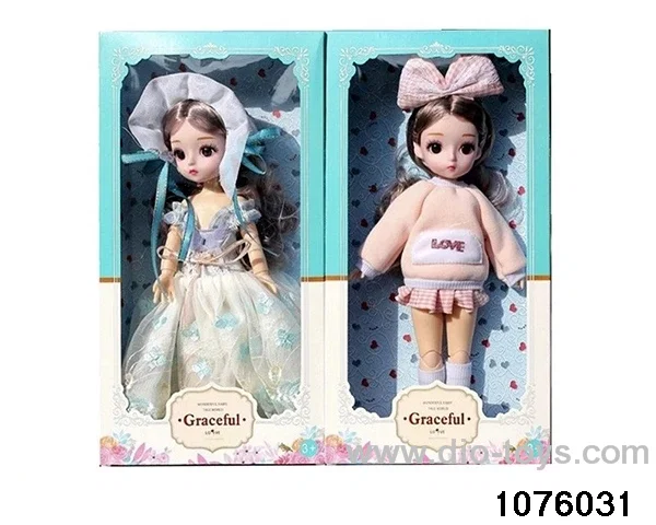 14 inch 12 jointed doll set in window box