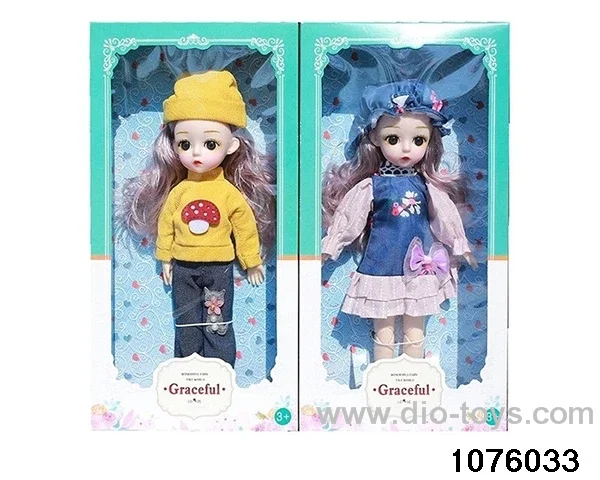 14 inch 12 jointed doll set in window box