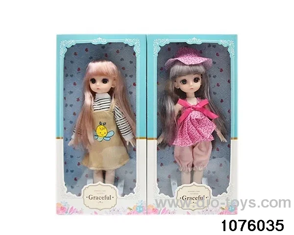14 inch 12 jointed doll set in window box