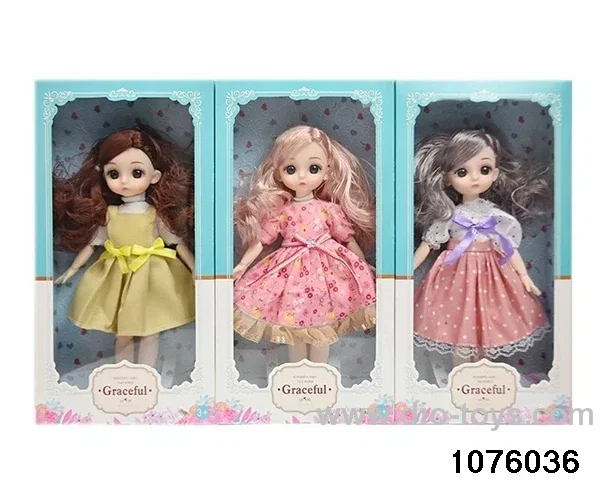 14 inch 12 jointed doll set in window box