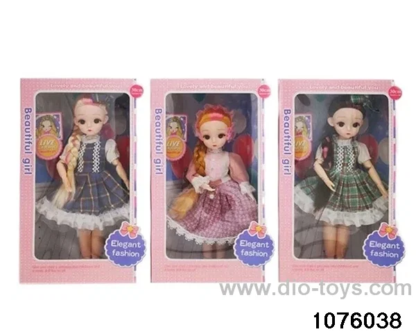 14 inch 12 jointed doll set in window box