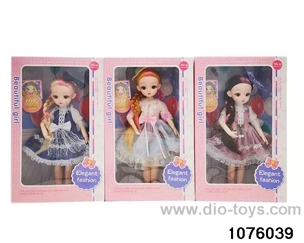 14 inch 12 jointed doll set in window box