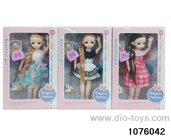 14 inch 12 jointed doll set in window box