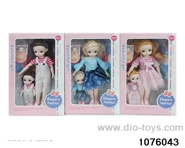 14 inch 12 jointed doll set in window box