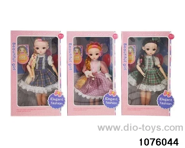 14 inch 12 jointed doll set in window box