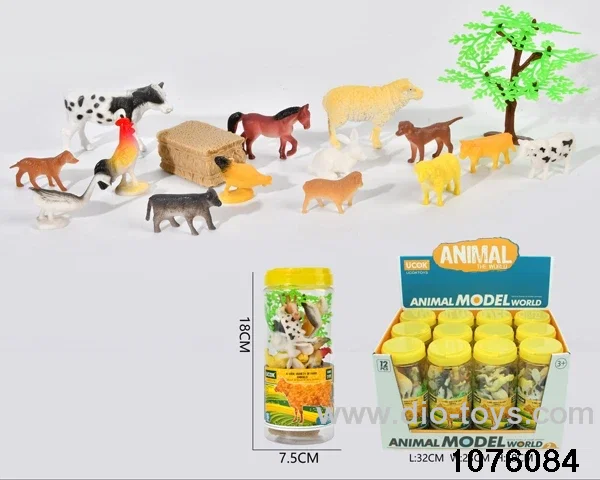 16pcs Pasture animal set（12 barrel/box）