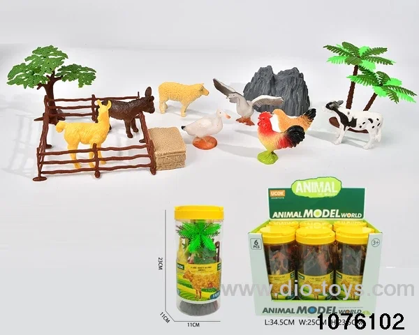 13pcs Pasture animal set（6 barrel/box）