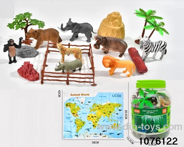 19pcs wild animal set