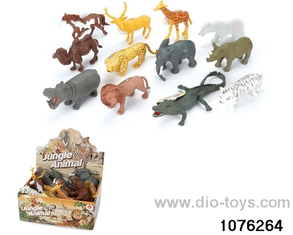 12pcs 5 inch wild animal set