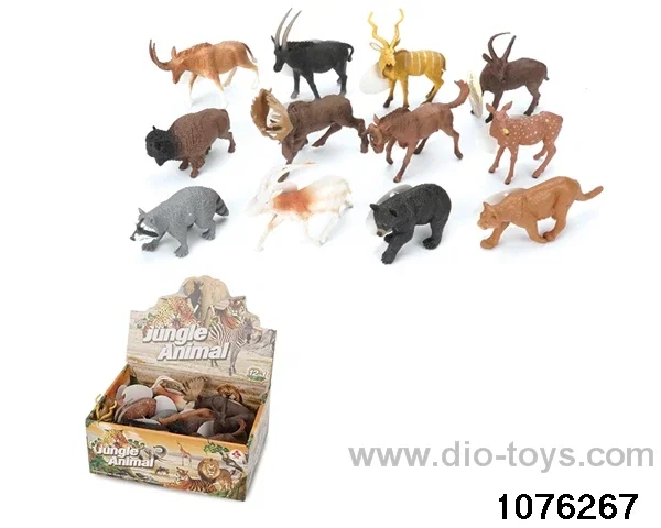 12pcs 5 inch wild animal set