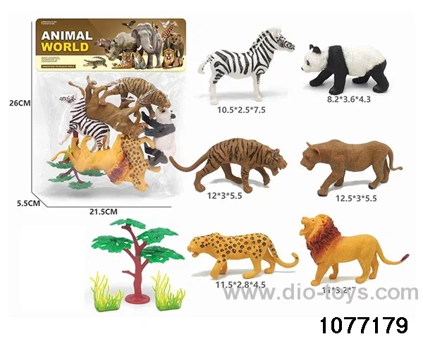 6pcs Wildlife Set in PP bag with header