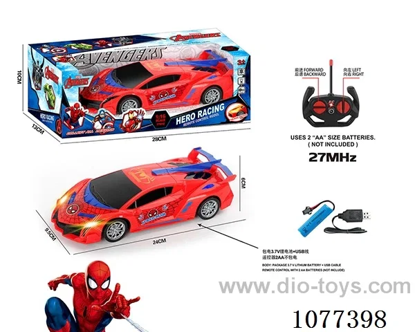 27MHz (GCC) 1:16 4ch rc car with light included battery