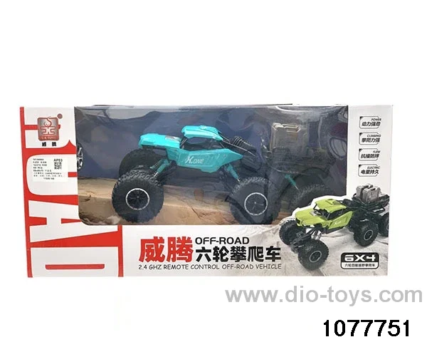 six-wheel climber car in window box