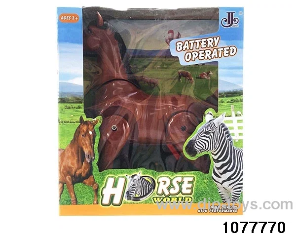 Electric simulation horse in window box
