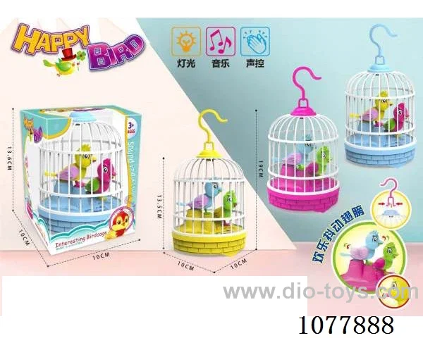 Voice controlled bird cage for two birds W L/M