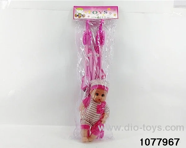 Baby stroller with doll in PP bag with header